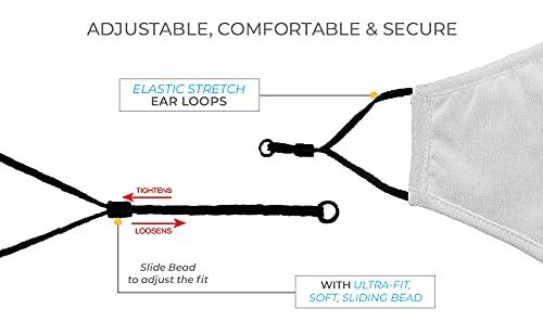 Leather Centric Reusable Cloth Face Mask - Protective Fabric Face Cover, Washable and Breathable Mouth Mask (Pack of 3, Assorted Colors)