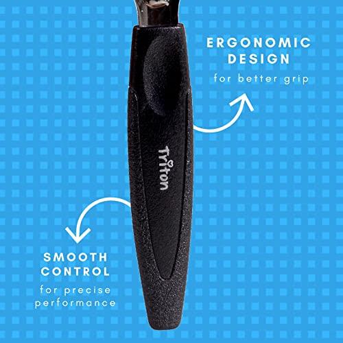 Triton TRITON Stainless Steel Foot Callus Shaver for Pedicure, Dead Skin Remover, Corn Cutter for Removing Solid n Cracked Skin, Heel Razor with Handle_Black