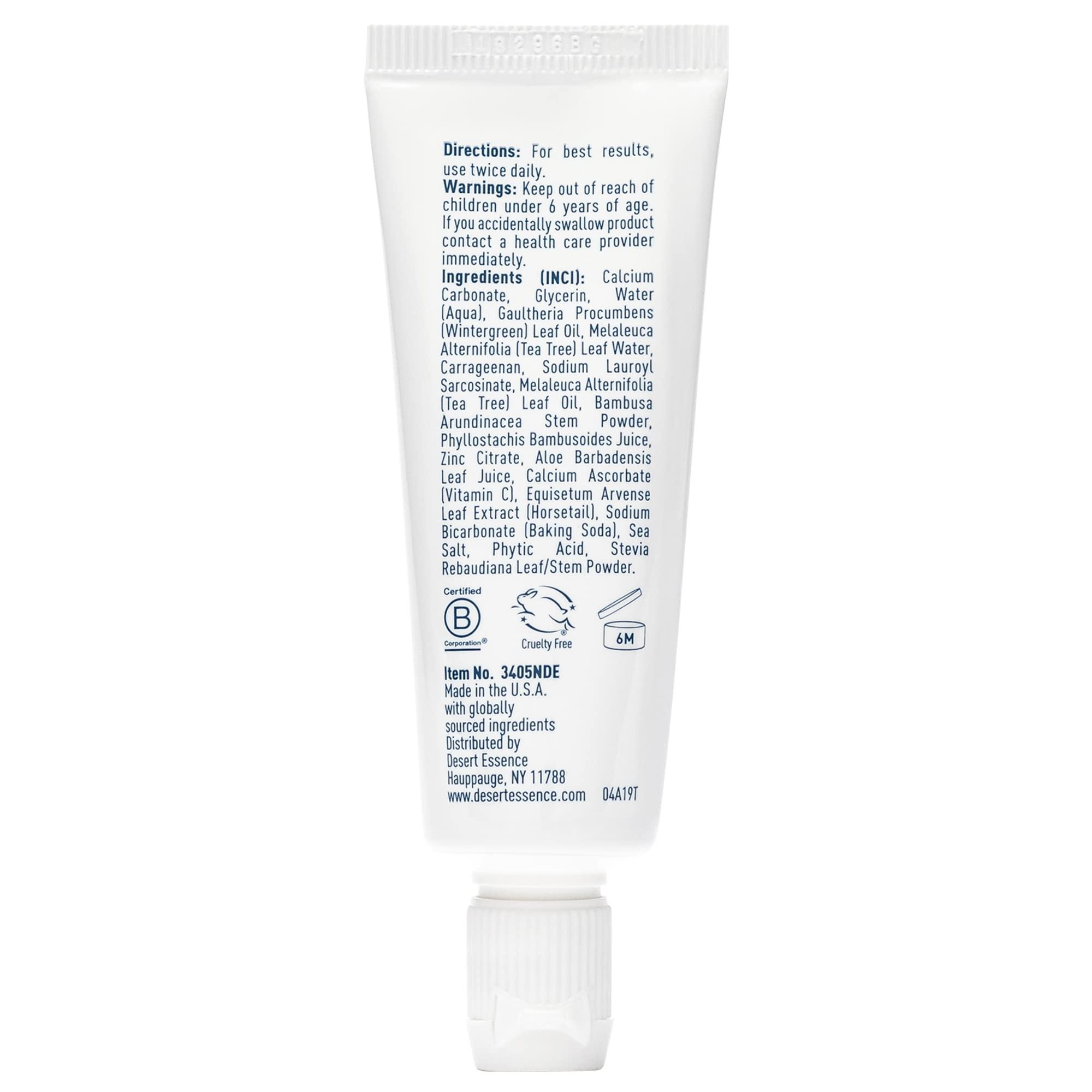 Desert Essence Tea Tree Oil Toothpaste - Whitening Plus Travel Size