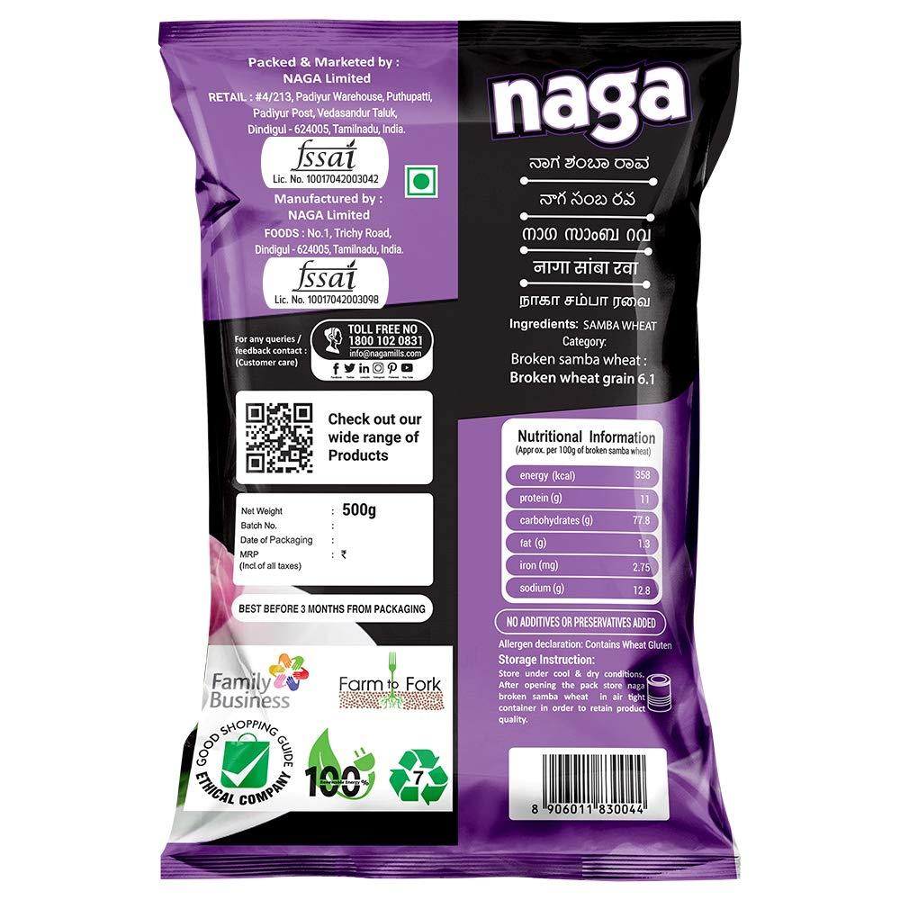 Naga Sooji Naga Sooji Samba Rava (Broken Wheat) Special 500 g