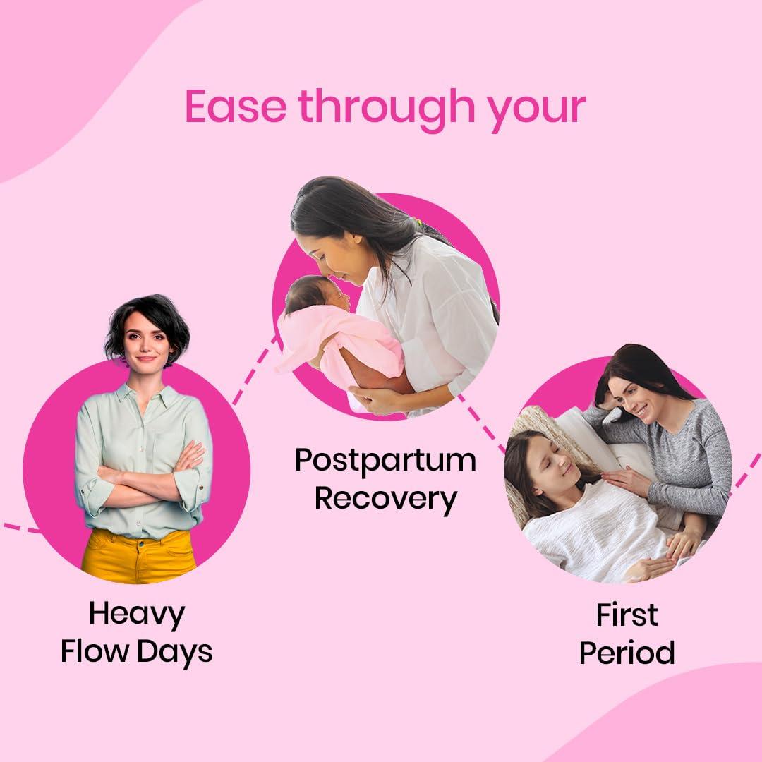 i-activ i activ Period Panty for Girls & Women | M-L | 5\'s Pack | Disposable Period Panties for Women | Maternity Pads after Delivery for Heavy Flow Periods | 360 Degree Protection | Waist Size - 24\" to 39\"