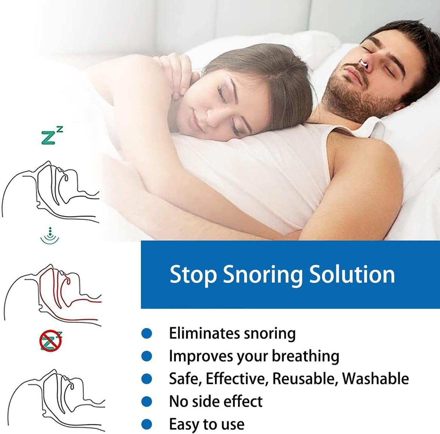 KINETIKITCH Snore Stopping Mouthpiece, Silicone Anti-Snoring Device, Lightweight & Washable, Professional Snoring Guard, Elastic & Portable, Clear Soft Gel for Comfortable Sleep (Black)