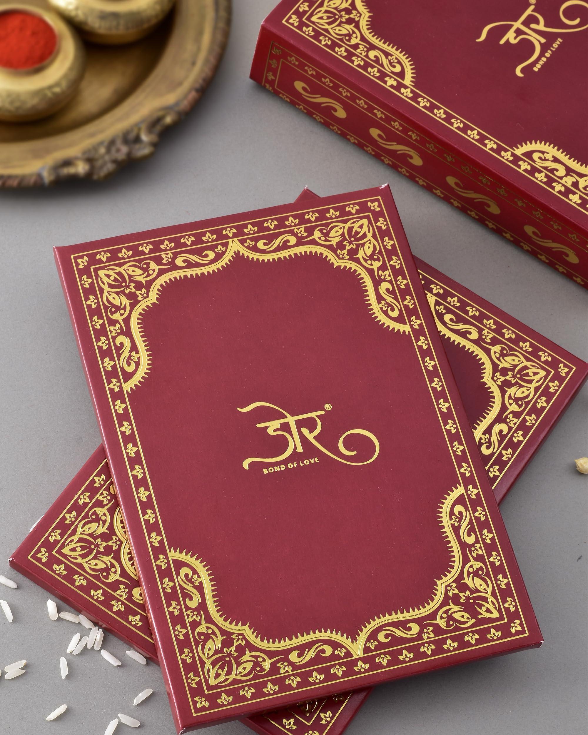 Hamam Dasta Bhaiya Bhabhi Rakhi Set Bhai Bhabhi Rakhi Set Lumba Rakhi For Bhabhi Rakhi Gift For Brother And Bhabhi Rakhi With Sweets Gift Box Assorted 6 Sweets Box Gangaur Bhaiya Bhabhi Rakhi Set