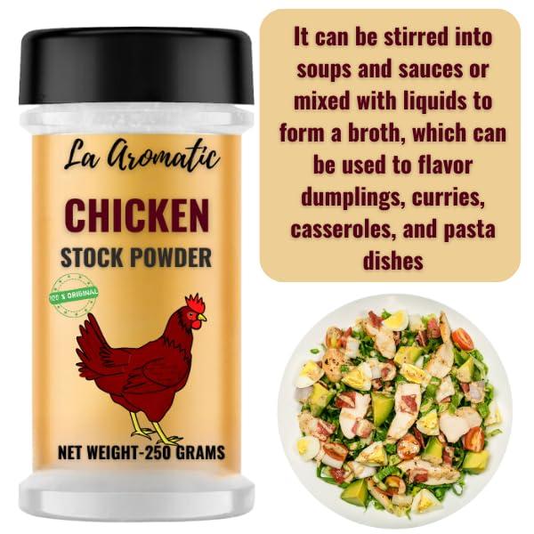 La Aromatic La Aromatic Chicken Stock Powder,250 Grams (Makes Chicken Stock, Perfect for Cooking, Stock de Poulet)