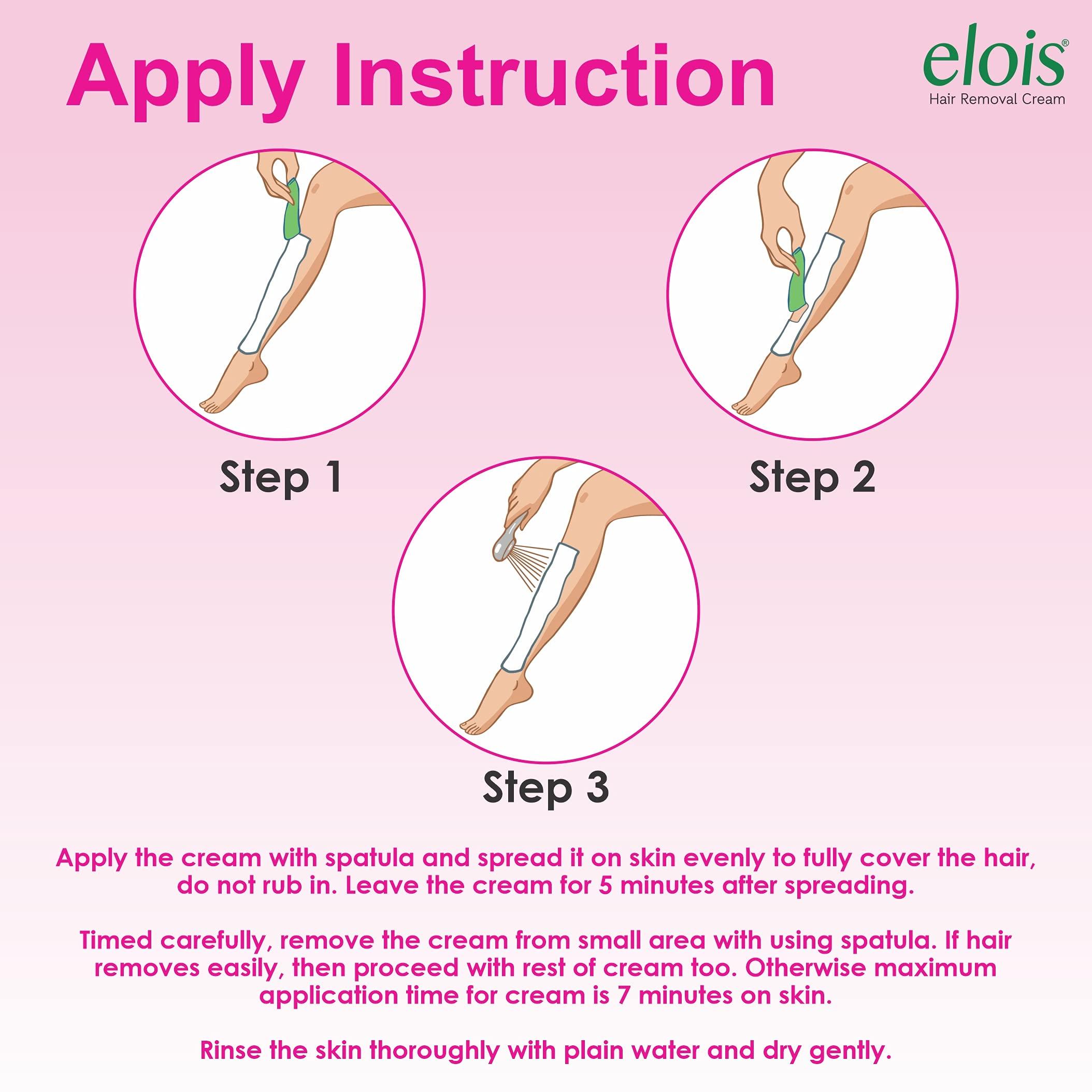elois Elois Hair Removal Cream with Natural extracts Painless for Sensitive & Dry Skin Pack Of 8 (Rose Extract, 25 Gram)