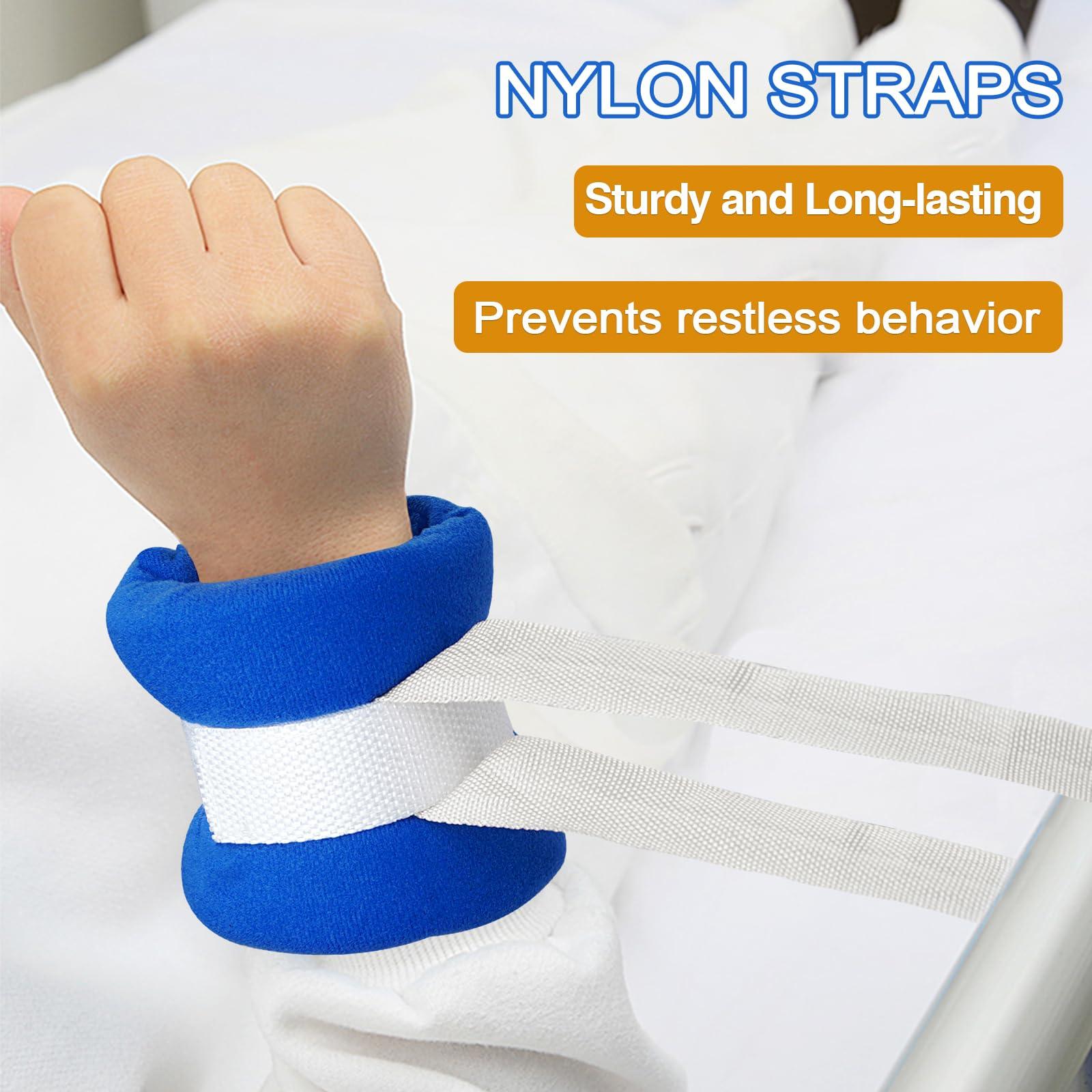 Ibnotuiy Ibnotuiy 4Pcs Medical Restraints Patient Hospital Bed Quick-Release Limb Holders for Hands Or Feet Universal Constraints Control