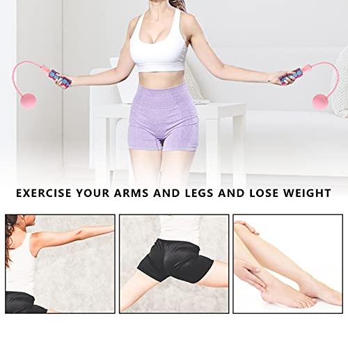 JUYT Ropeless Jump Rope, BOD Rope High Speed for Men Women for Fitness for Small Space(Pink)