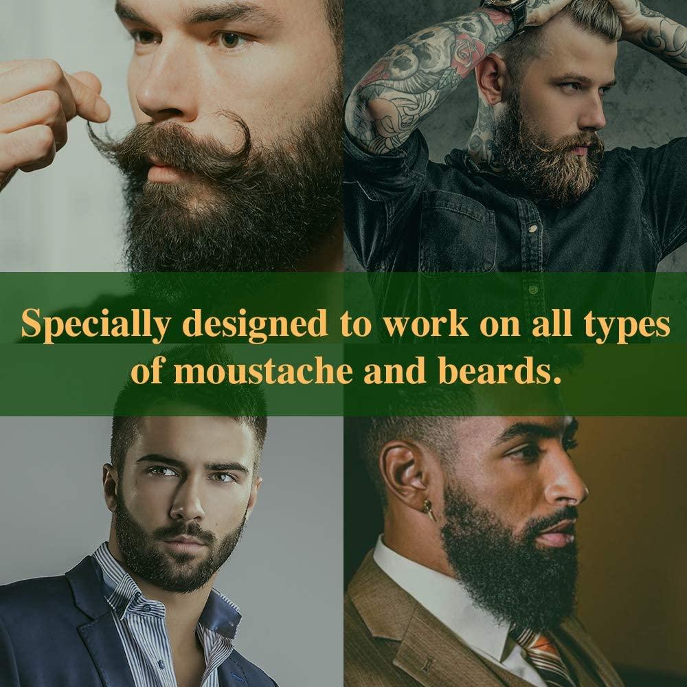 CLUBMAN Clubman Pinaud Moustache Wax with Free Brush/Comb Applicator, Brown, 0.5-Ounce (Pack of 3)