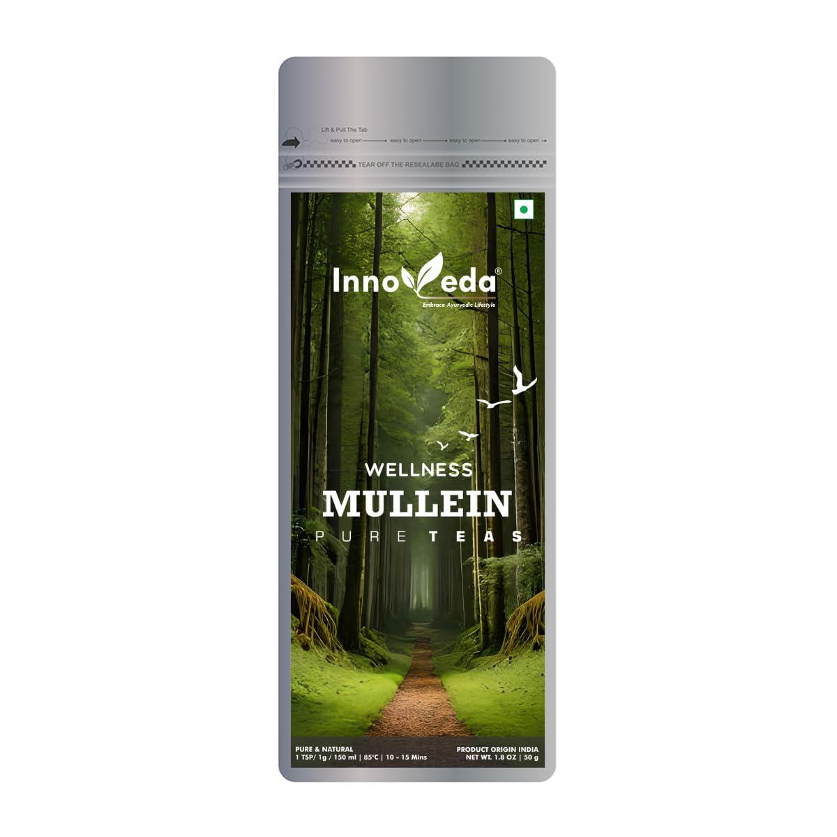 INNOVEDA Mullein Leaf Tea for Lungs, Immunity & Sleep 100 Tea Cups