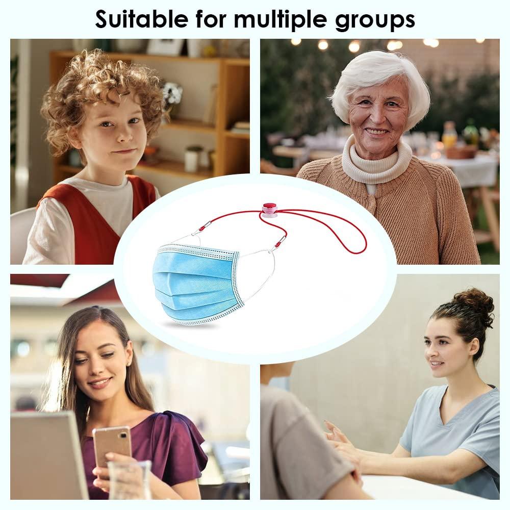 Flocovers Face Mask Lanyards, Mask Holder Adjustable Mask Lanyard for Women Men Kids, Child, Small