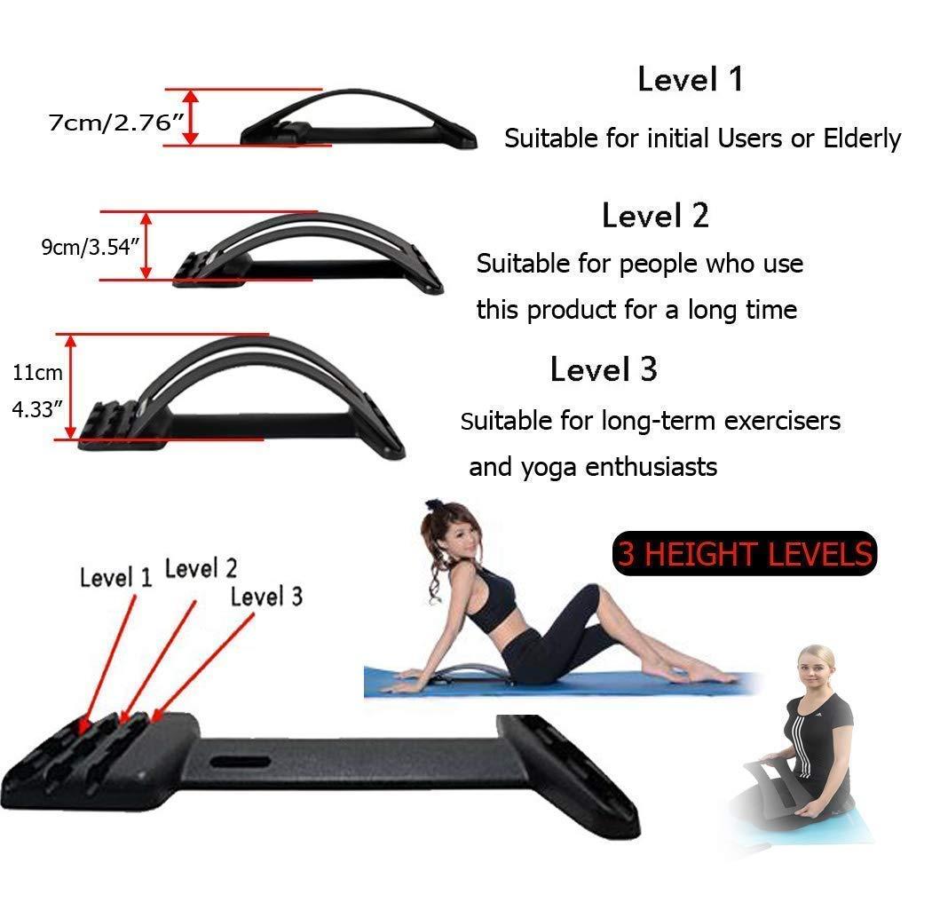 JELLEX JELLEX Back Stretcher-Lower and Upper Back Pain Relief Lumbar Support Posture Corrector, Back Support Tool Spine Waist Pain Relax Fitness Tool for Office Chair and car back pain with pad Back Tool