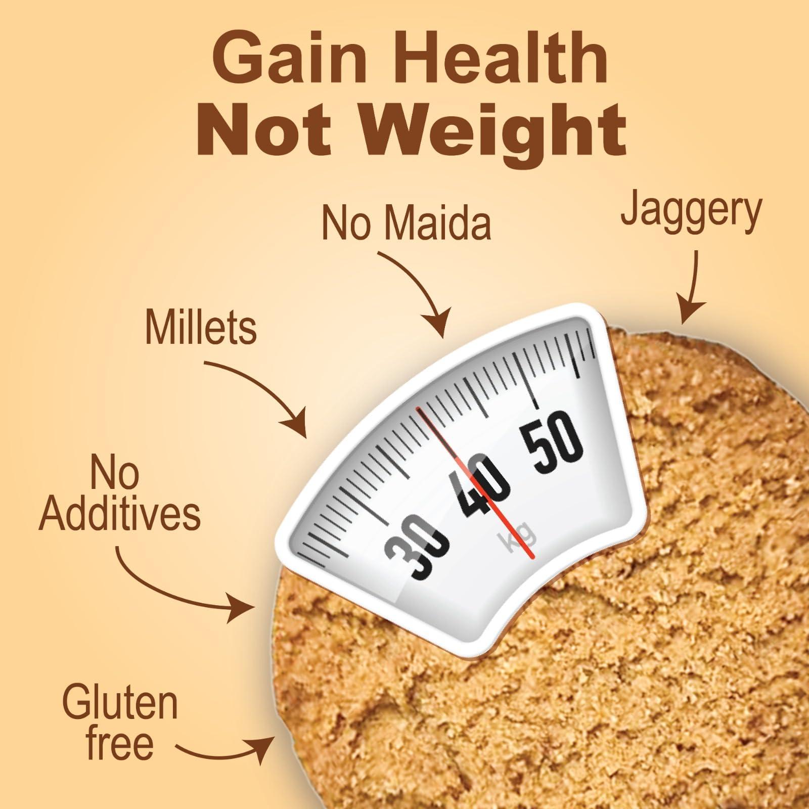 DREAM DIP DELIGHT Dream Dip Delight Ragi Almond Cookies | Tasty & Healthy Cookies For Childrens | Jaggery Cookies with no Maida | Digistive Cookies with No Artificial Preservatives & Flavours | Gluten-Free | 150gm