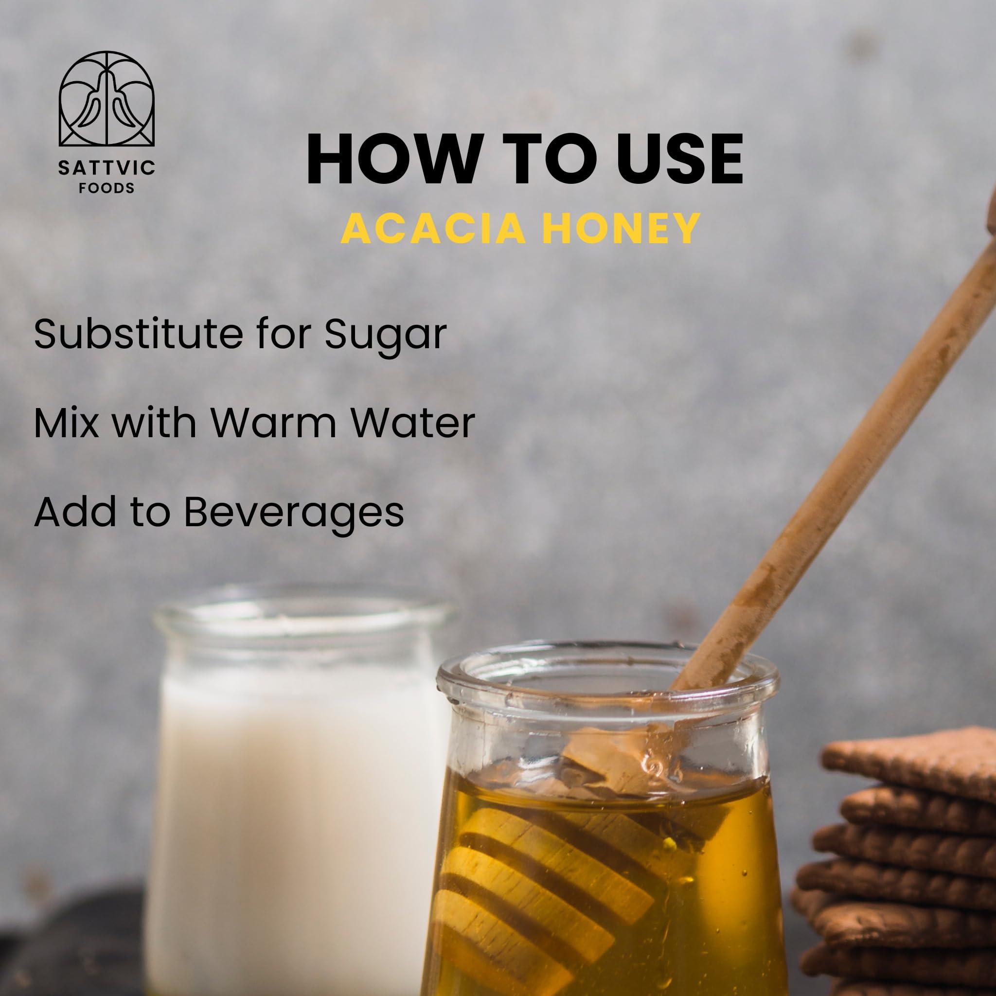 Sattvic Foods Sattvic Foods Acacia Honey (1.5 kg) Direct from Beekeepers | Kashmir Sourced | Raw & Natural | Rich in Antioxidants | Immune-Boosting | Anti-Bacterial and Anti-Inflammatory