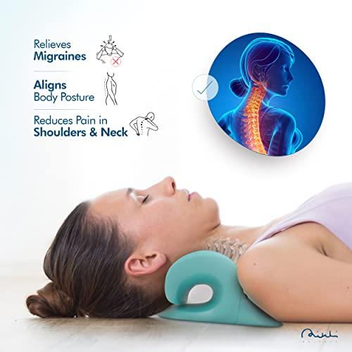 RIKLI BALANCE RIKLI BALANCE Neck Curve Corrector; Cervical Neck Traction Pillow; Neck Recliner Cervical Stretcher for Stiffness; 2-Mode Soft Neck Bump Corrector Device; Neck Pillow for Back Pain Relief