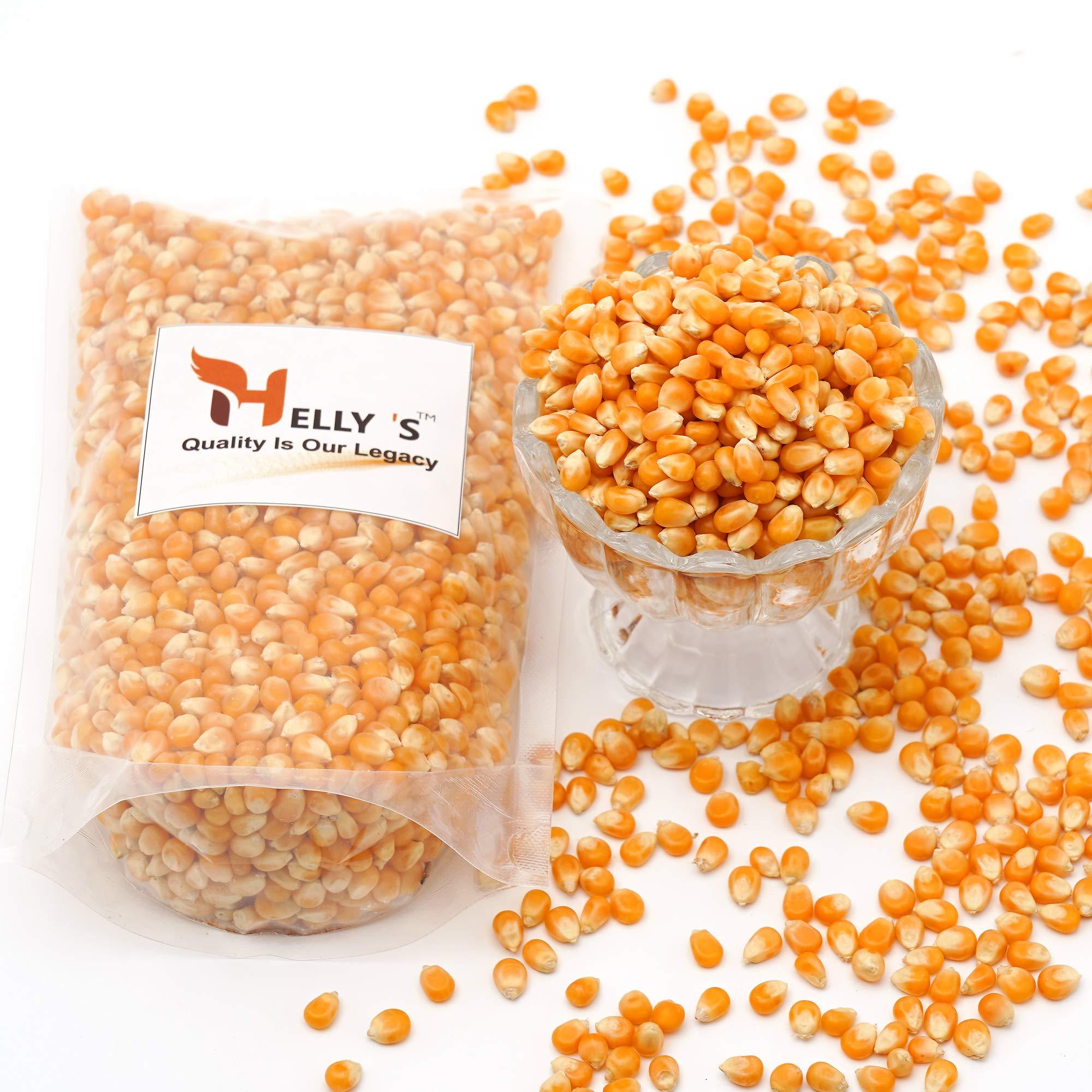 Helly's Helly's Unpopped Popcorn Kernels ( Makki Seeds ) | 1 Kg - Zip Lock Pack