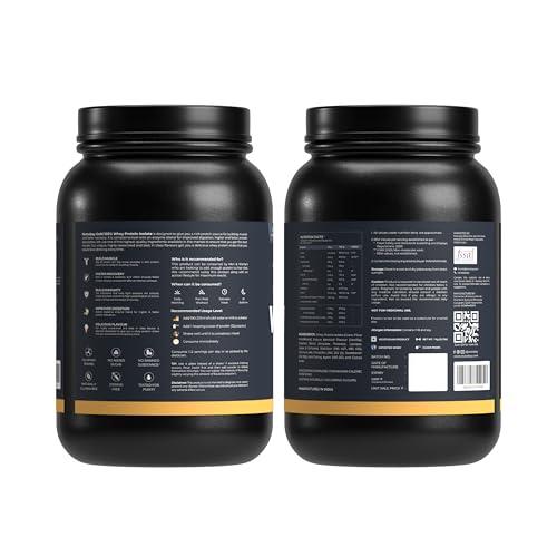 Nutrabay Nutrabay Gold Whey Protein Isolate Powder - 1kg, Vanilla Ice Cream | 25g Protein, 5.9g BCAA | Easy to Digest | NABL Lab Tested | Muscle Growth & Recovery | Rich in Glutamic Acid | For Men & Women