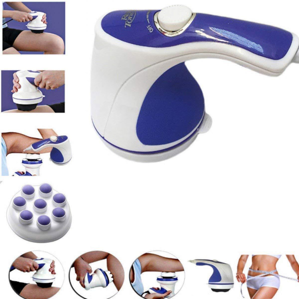 dxent Dxent Electric Handheld Relax Spin Tone Full Body Massager with 5 Massage Heads & variable speed settings for pain relief and relaxation