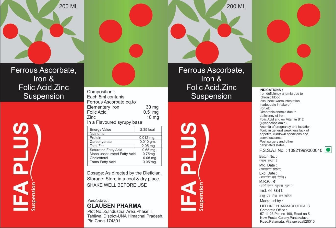 IFA PLUS IFA PLUS Iron Syrup - Syrup, 200 Ml
