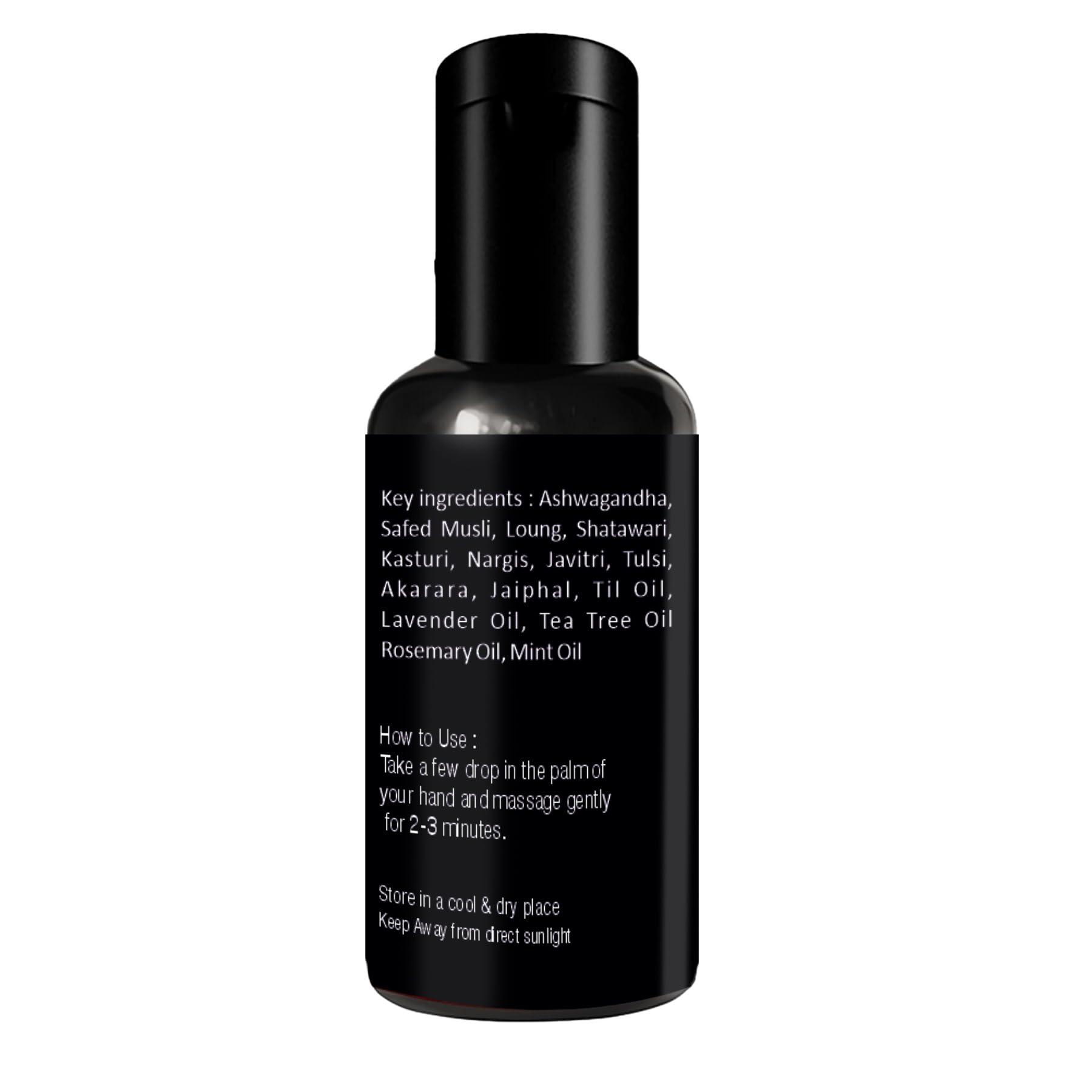 VAGAL Vagal Horse Power Oil for Men Massage Oil | Ayurvedic Massage Oil for Men | Help Restores Energy & Hardens the Relaxing Muscles | 50ml