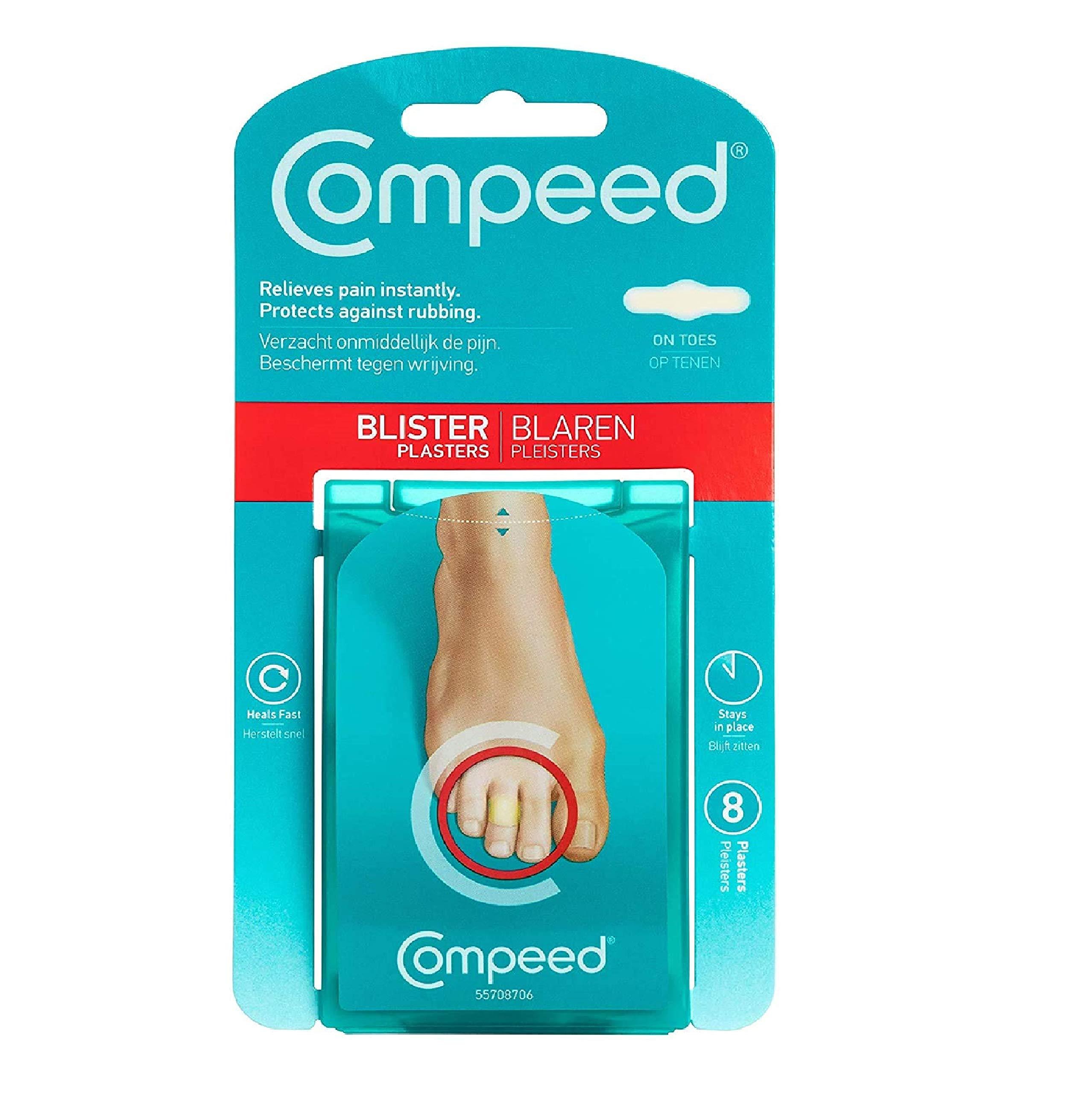 Compeed Compeed Blister Bandage For Finger Rubbing Protection, Breathable Foot Finger Protector Hydrocolloid Bandage For Men, Women N Kids, Pack Of 8 Pc