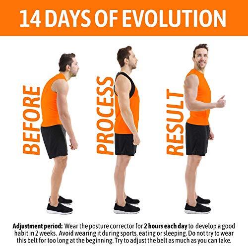 New Delhi YesGo Upper Back Pain Relief Adjustable Back Brace Posture Corrector Shoulder Support Belt (Pack of 1) (XL Size) Black