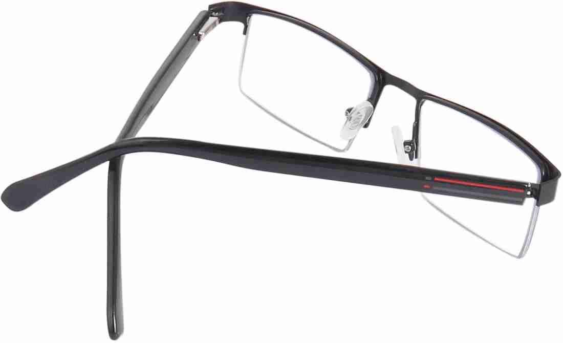 Zaveri Optic Zaveri Optic Progressive Reading Glasses Photochromic Blue Cut Anti Glare Power 1.00 1.25 1.50 1.75 2.00 2.25 2.75 3.00 Black Half Frame (Blue Cut, Distance plano/Reading+1.25)