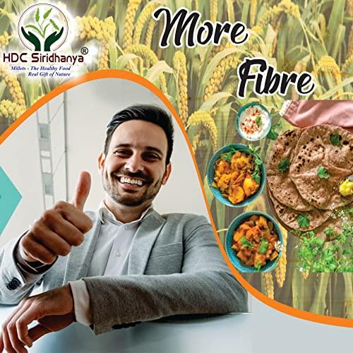 HDC Siridhanya Siridhanya Unpolised and organic millets Flour Combo Pack of 5, [Kodo, Foxtail, Browntop Barnyard, and Little Millet], Natural Farm Produce, High Fiber Millets Flour (750gm Each packed in jar)