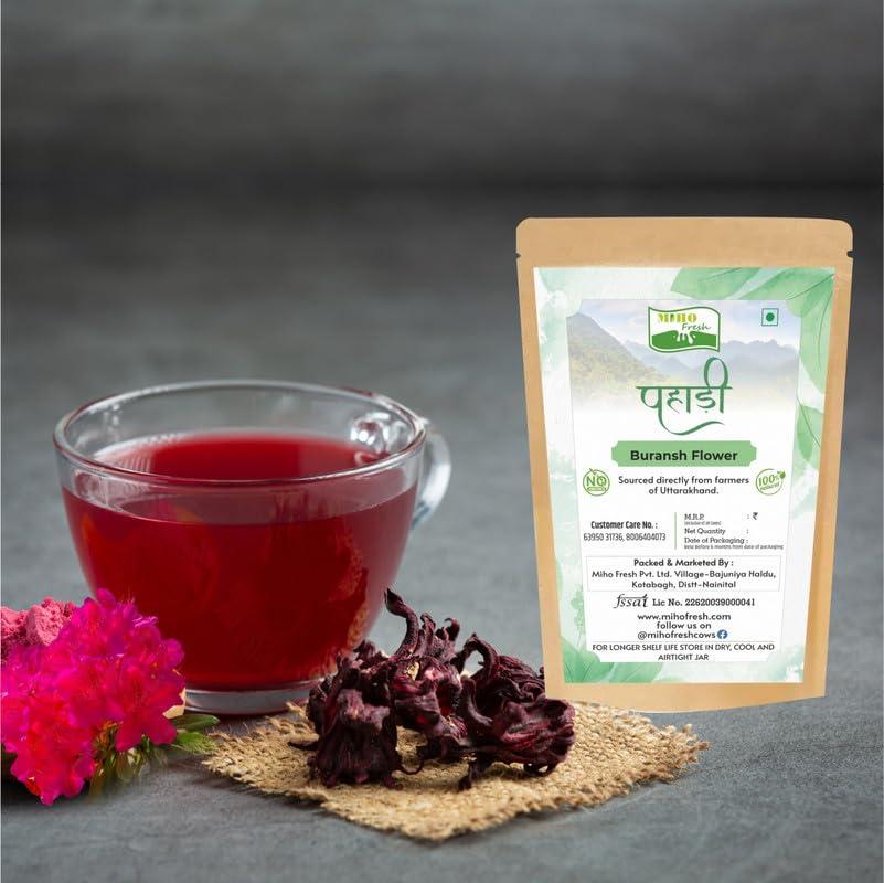 Miho Fresh Miho Fresh Buransh Flower Tea| A Floral Delight for Your Senses | 50 Gram