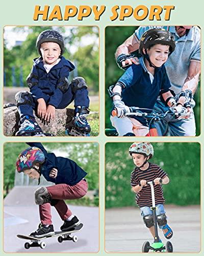 Mountalk MOUNTALK Knee Pads for Kids/Toddler, Boys and Girls Skate Pads Protective Gear Set with Elbow Pads, Wrist Guards and Knee Pads(Blue,M)