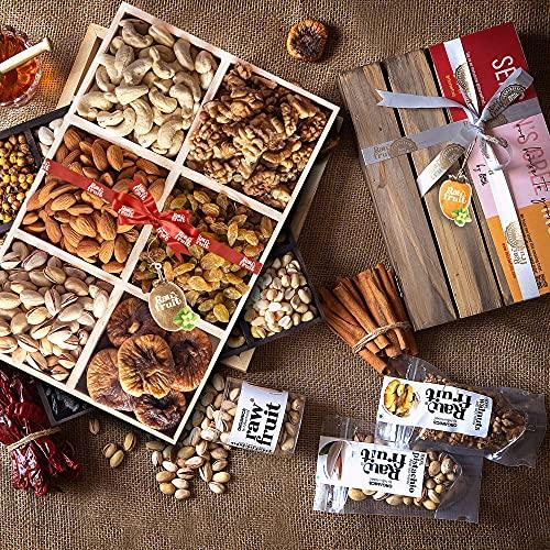 HyperFoods RawFruit Basic 6 Dry Fruit Combo Wooden Gift Box Premium