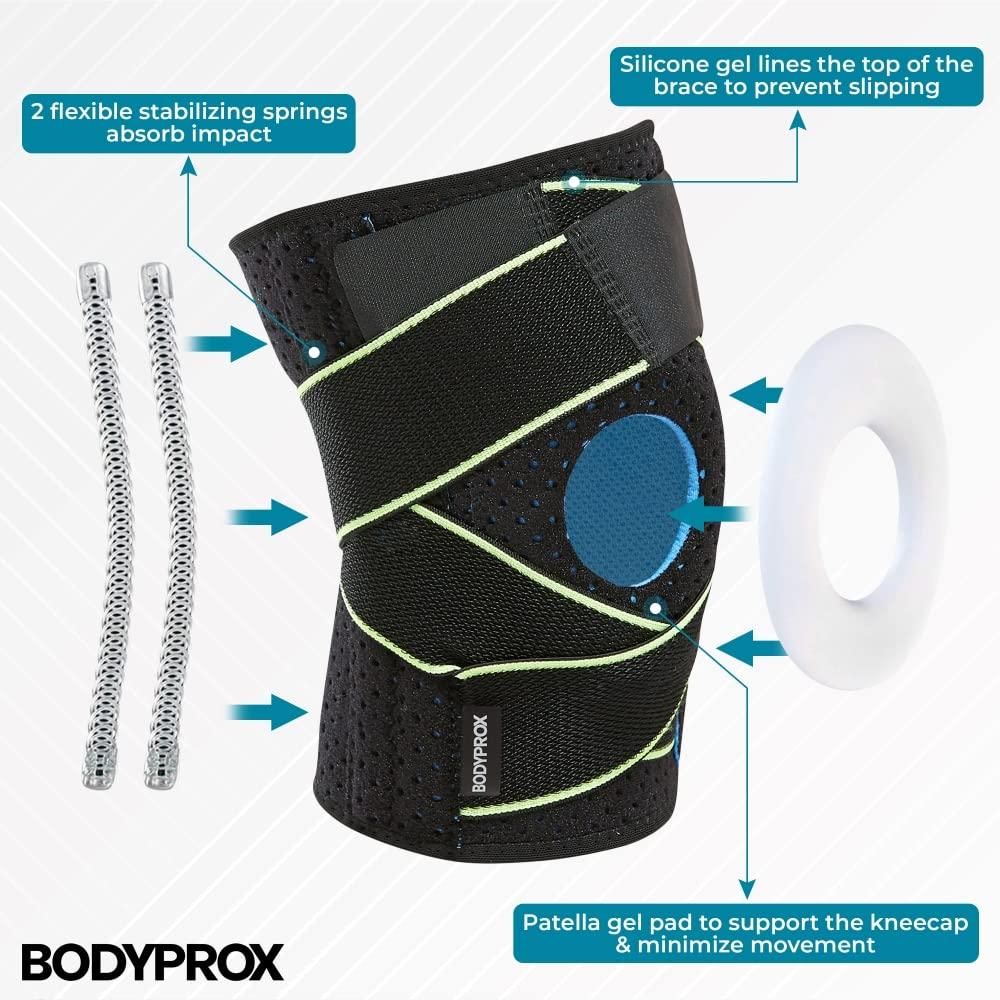 Bodyprox Bodyprox Knee Brace with Side Stabilizers & Patella Gel Pads for Knee Support (Extra Large)