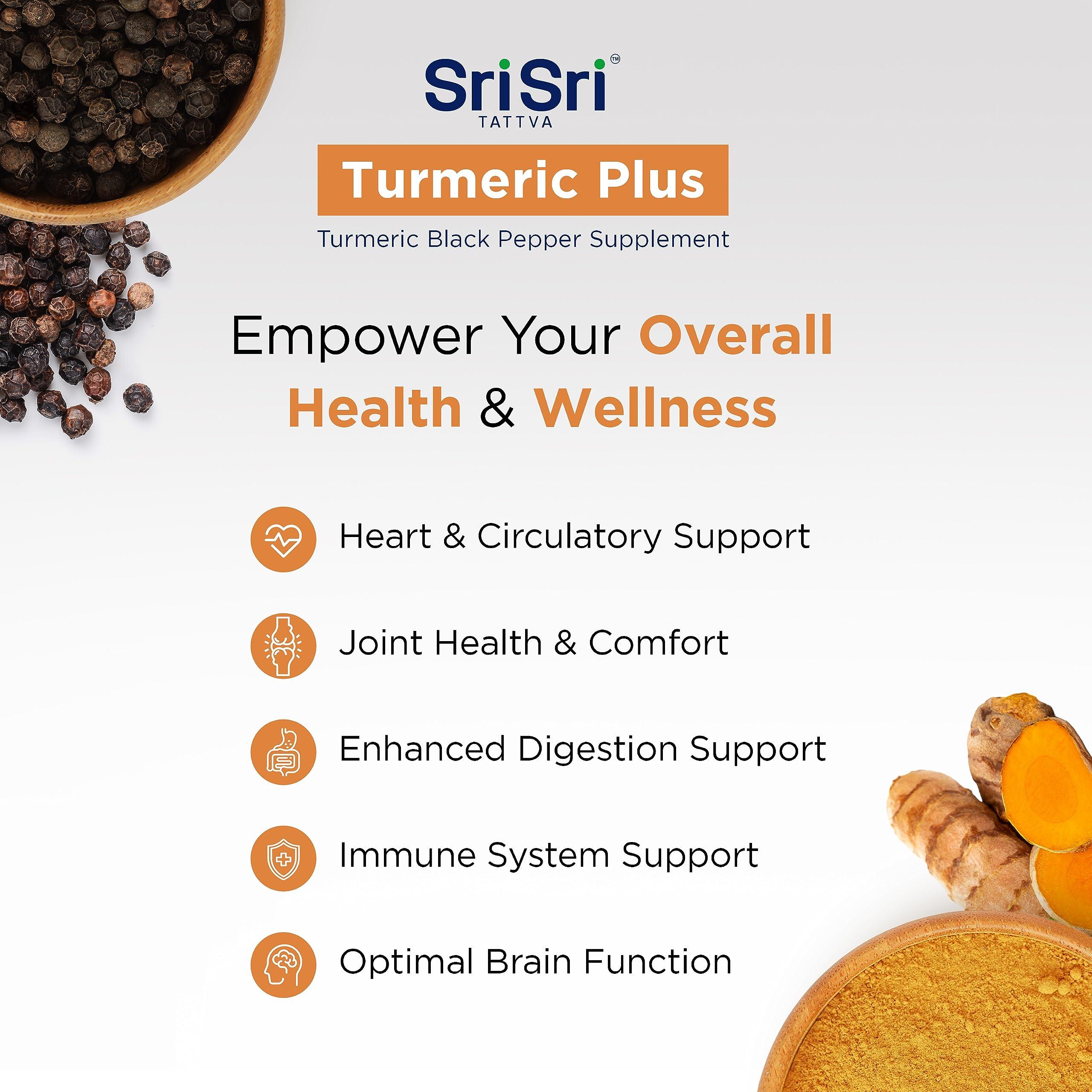 Sri Sri TATTVA shuddhta ka naam Sri Sri TATTVA shuddhta ka naam Turmeric Plus,60 Tabs | 500mg