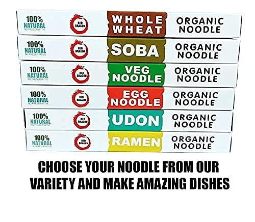 Red Dragon Red Dragon Chinese Non Sticky Egg Noodles Fresh And Delicious Organic Tasty Cuisine 600G (Pack Of 2) |No Preservatives, Low Carb, 600 grams