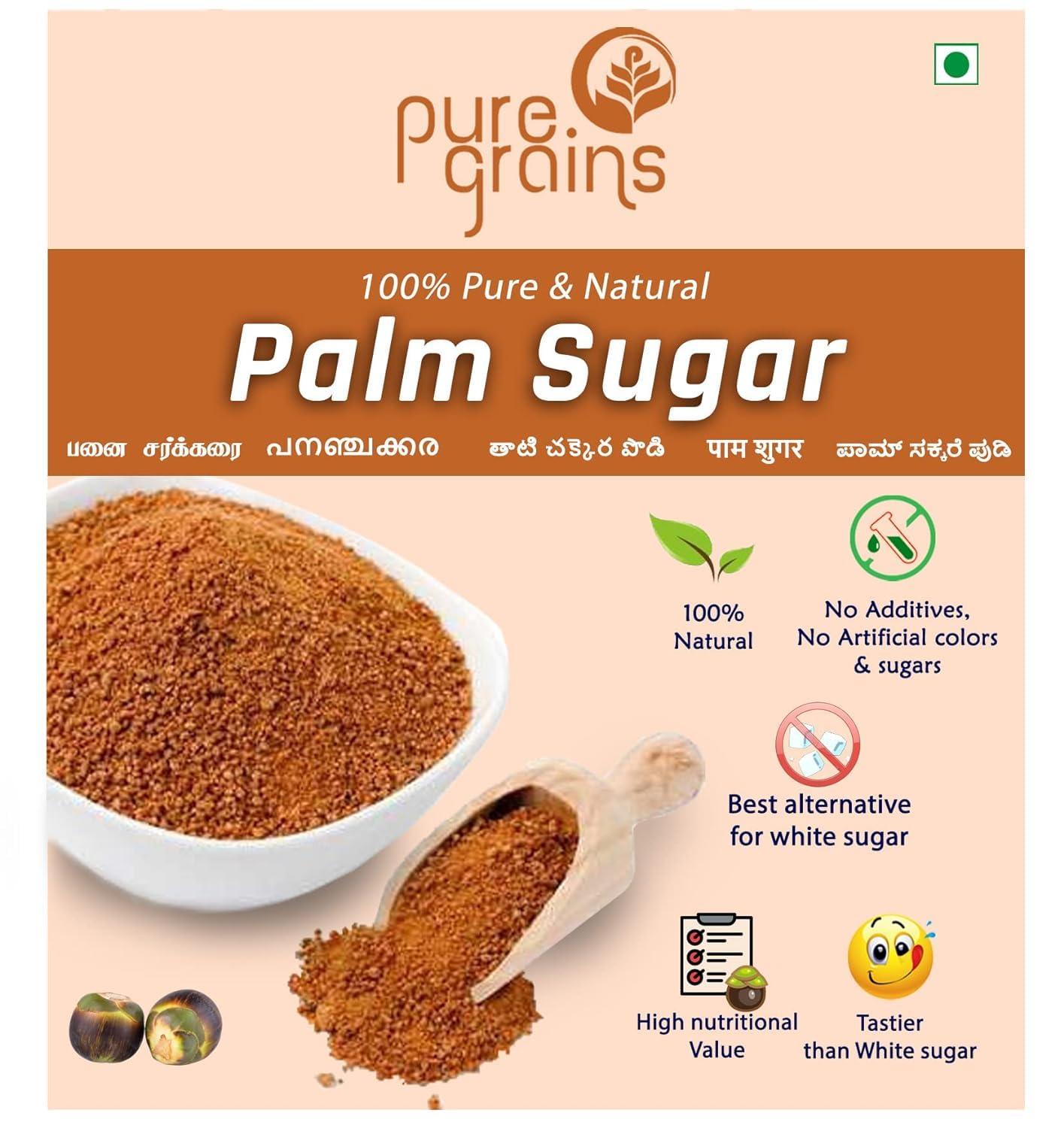 Puregrains Puregrains Palm Sugar (400G) 100% Pure and Natural Sugar | Best replacement for white sugar | Can be used in Tea, coffee, sweets and baking