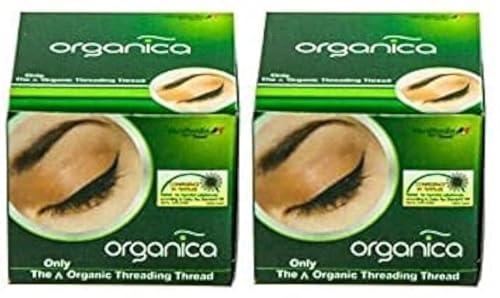 Tiny Deal TINY DEAL Organic Cotton Eyebrow Threading Thread for Eyebrow-Shaping, Removing Facial Hair and Smoothening Facial Skin 2 Spool x 300m