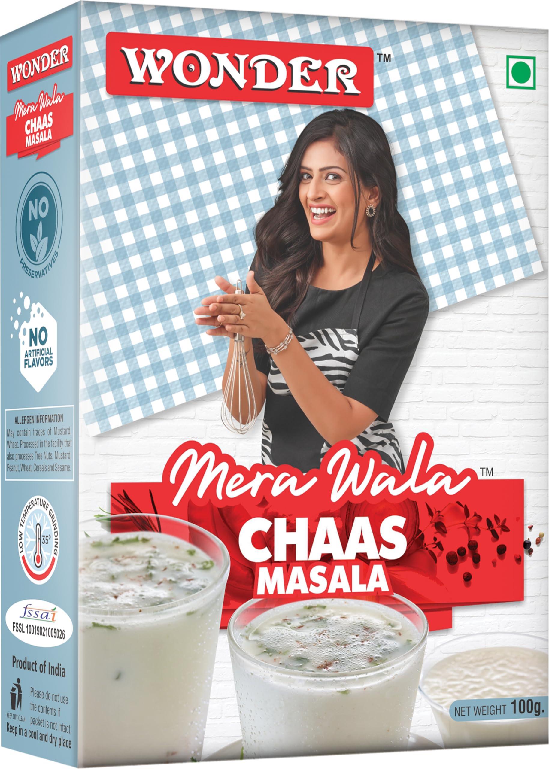 WONDER Wonder Mera Wala Chaas Masala, Buttermilk Masala, (100g)/ Gujarati Chas/Chhach Masala Powder/Fresh & Natural/No Artificial Colour & Flavour Added