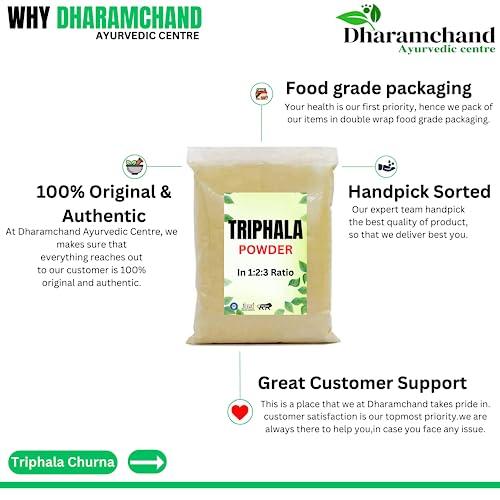 Dharamchand Ayurvedic centre Dharamchand Triphala Churna 900g | 1:2:3 Ratio Powder of Harad, Baheda & Amla. ()