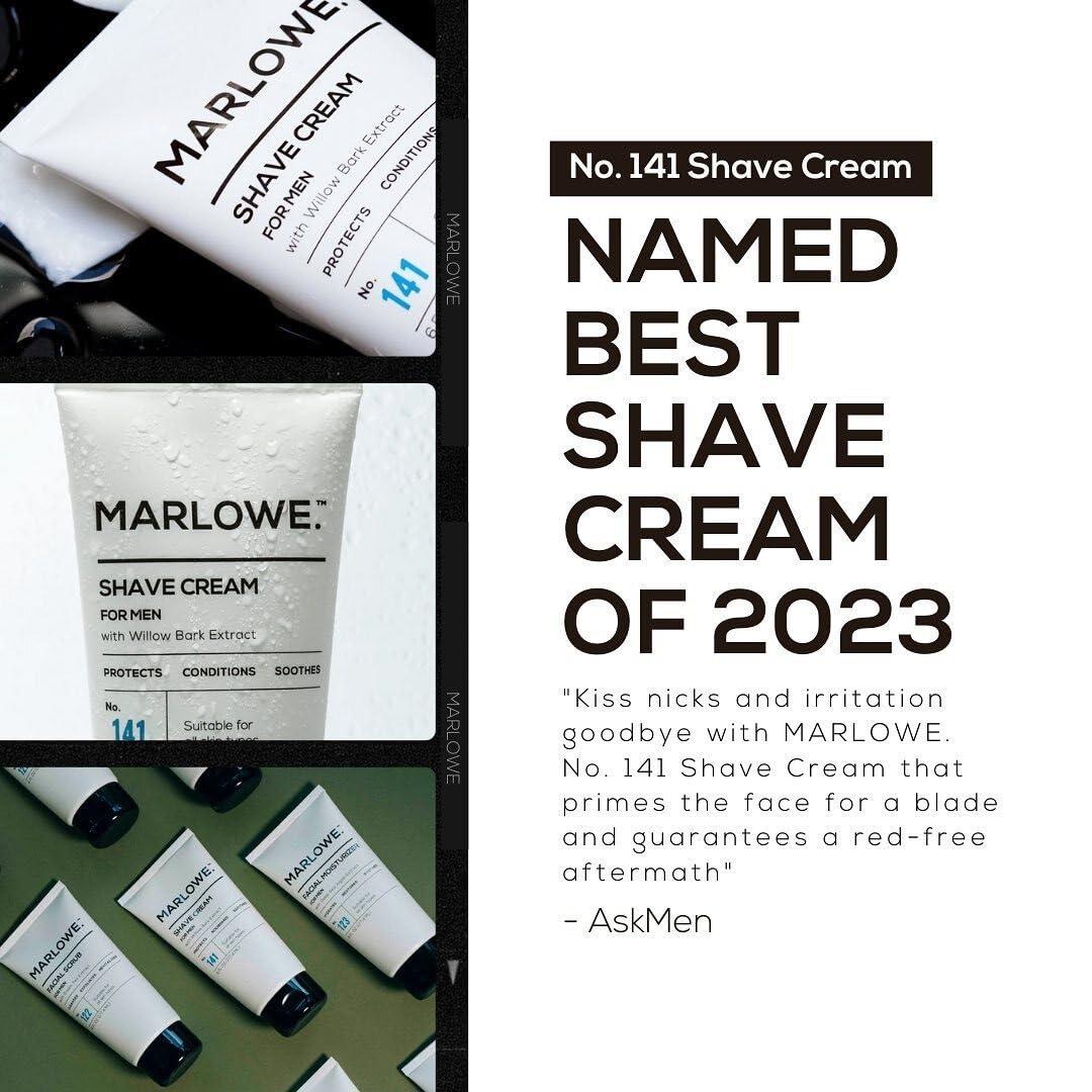 MARLOWE. MARLOWE. Shave Cream with Shea Butter & Coconut Oil No. 141 6 oz | Natural Shaving Better than Gel.