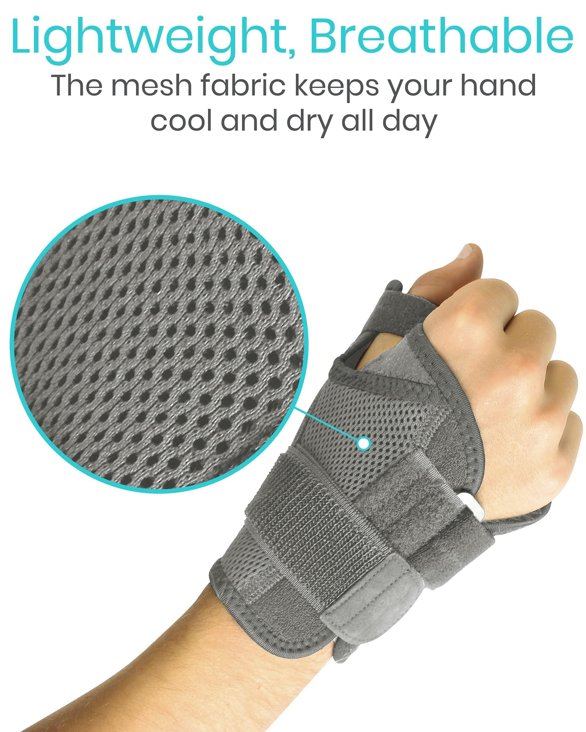 VIVE Vive Arthritis Thumb Splint - Spica Support Brace for Right and Left Hand - CMC Osteoarthritis Restriction for Pain, Sprains, Strains, Carpal Tunnel & Trigger Finger - Immobilizer Wrist Strap