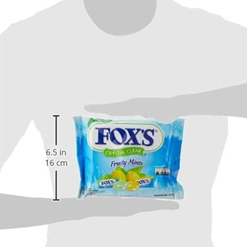 Fox's Fox's Crystal Clear Fruity Mints Oval Candy - Lemon Mint & Apple Mint, 125 g, Blue & Yellow & White