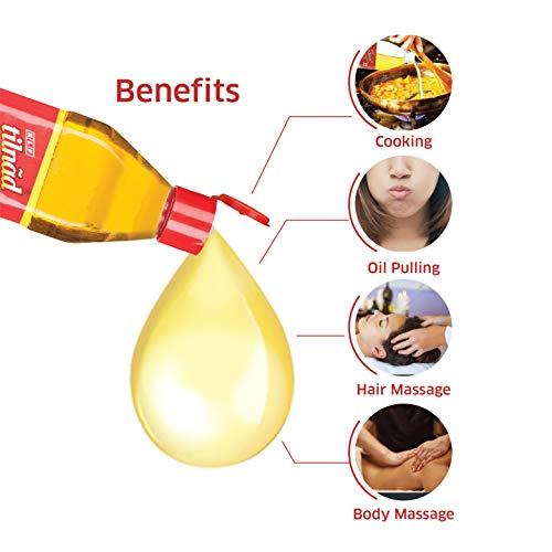 KLF tilnad KLF Tilnad Gingelly/Sesame Oil, 500 ml (Pack of 3)