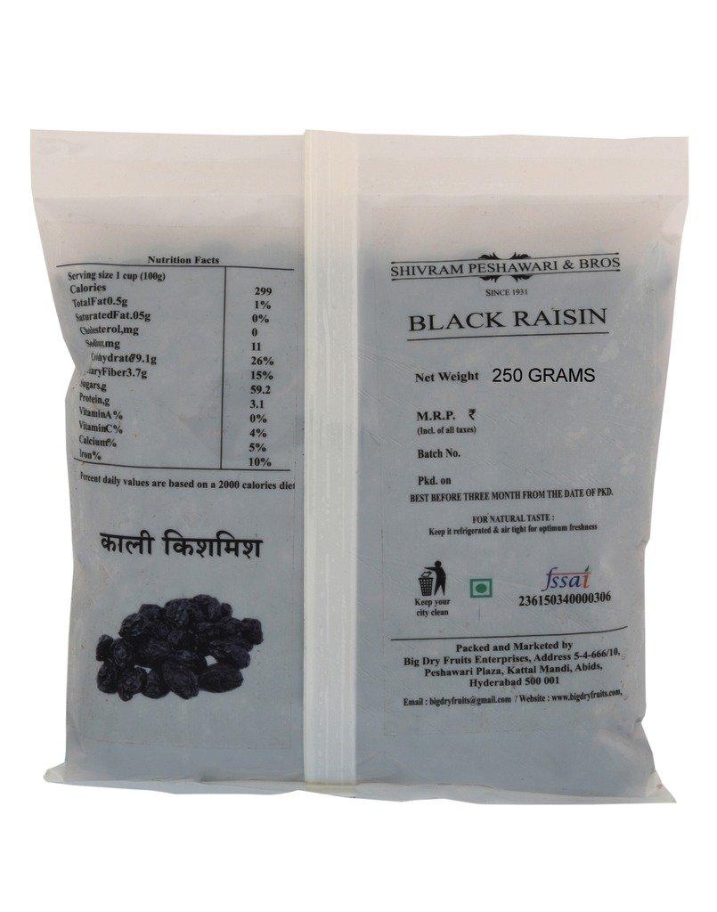 SHIVRAM PESHAWARI & BROS Shivram Peshawari & Bros Black Raisin/Kali Kishmish | Dry Fruit | Gift Pack For Family, Friends, Corporate Office (250 grams)