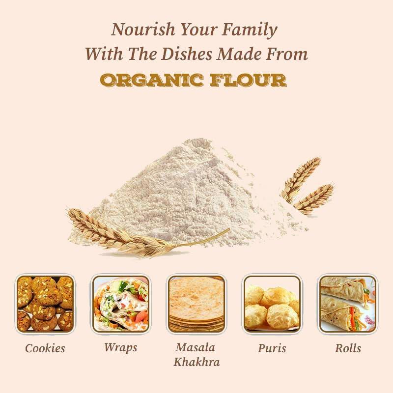 Organic Soul Organic Organic Soul, Organic Whole Grain Wheat Chakki Atta/Flour, 1Kg