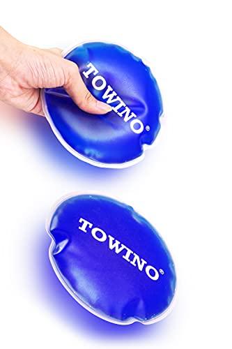TOWINO TOWINO® Reusable Round Gel Ice Pack Soft Flexible Use Microwave Hot or Freezer Cold for Injuries Pain Relief,Tired Eyes,First Aid, Reduce Swelling or Soreness | Size 13cm (Pack of 2) Made In India