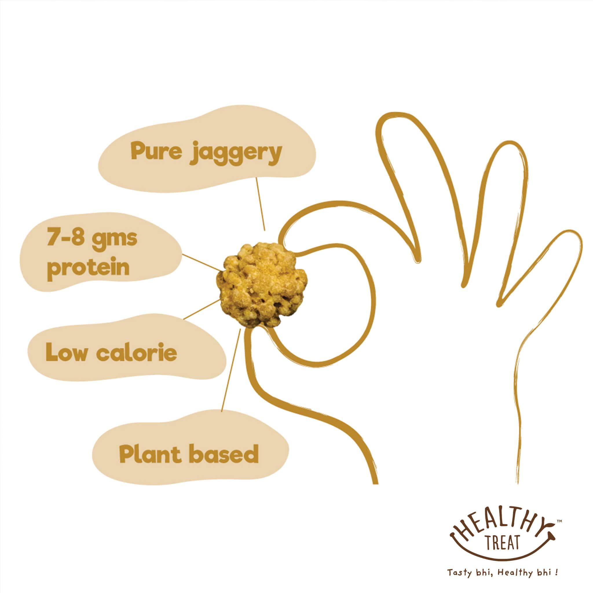 Healthy Treat Healthy Treat Gur Chana 600gm | Jaggery Coated Chana | Gud Chana | Roasted Chickpeas with Natural Jaggery | Immunity Booster | Delicious and Healthy Gur Chana Snacks | Perfect for Snacking Anytime