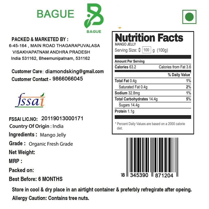 BAGUE Bague Natural Mango Jelly 5kg Aam papad Slice bar Khatta Mitha meetha mamidi Tandra