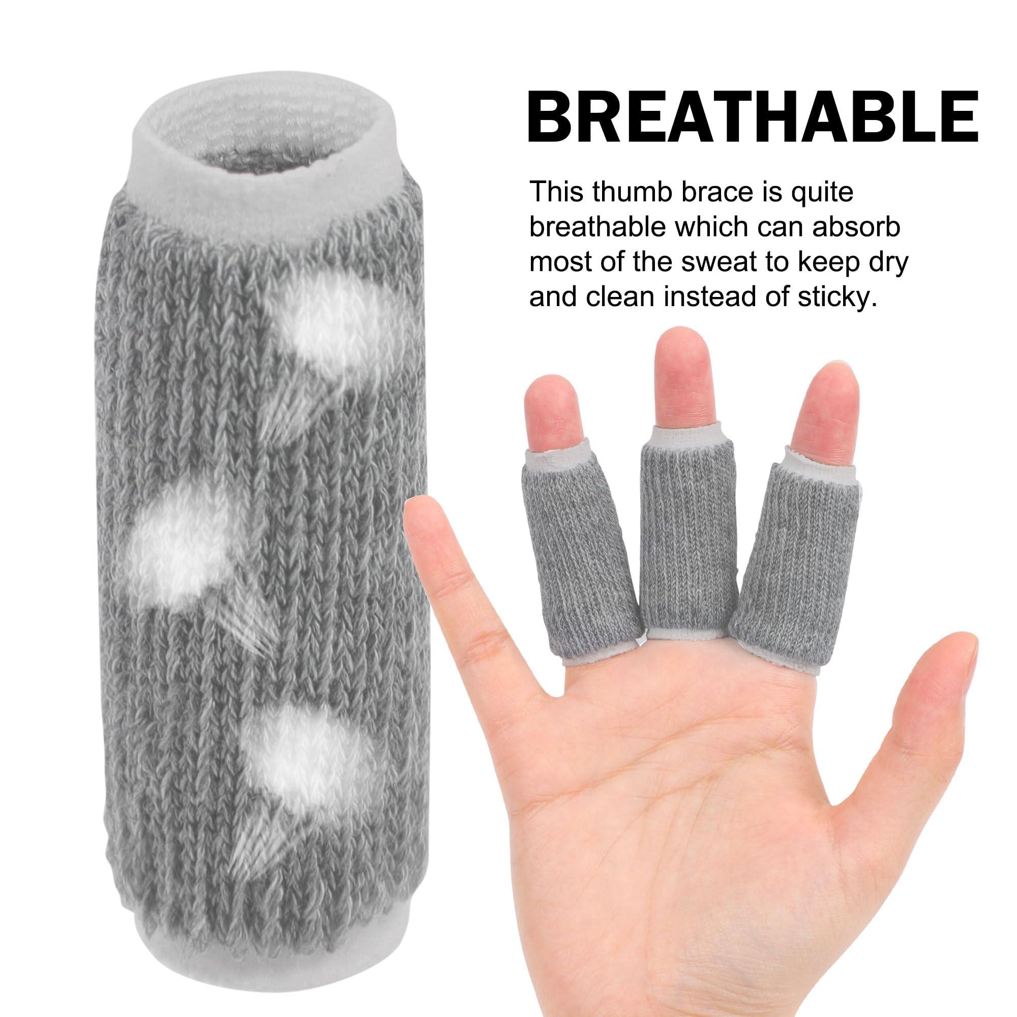 uxcell Generic Volleyball Elastic Breathable Thumb Support Protector Finger Sleeve 10 Pcs Gray