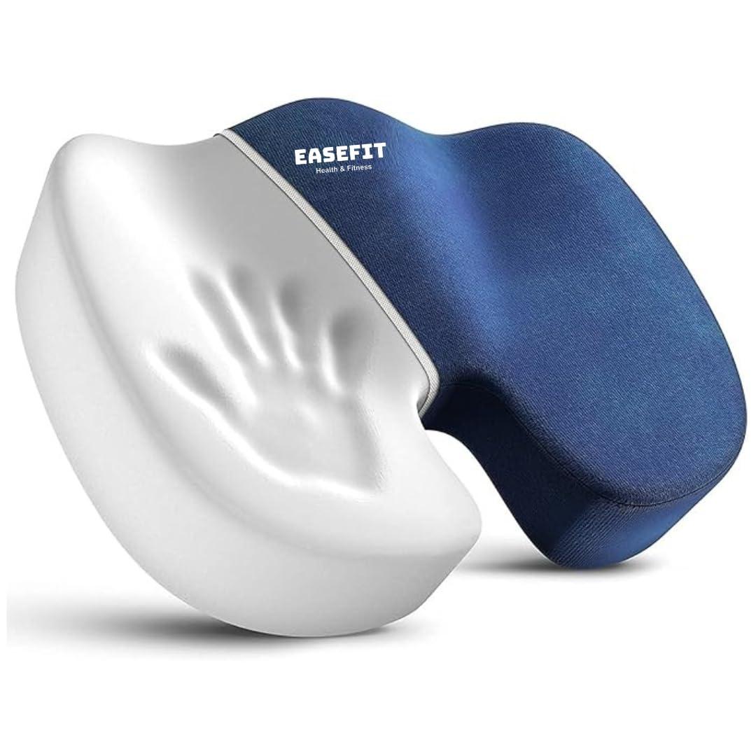 EASEFIT EASEFIT Orthopedic Coccyx Cushion Tailbone Support & Sciatica Pain Relief Hip Support Tailbone Pain Relief,Coccyx Seat Cushion for Chair Lower Back Support with Removable Cover (Blue)