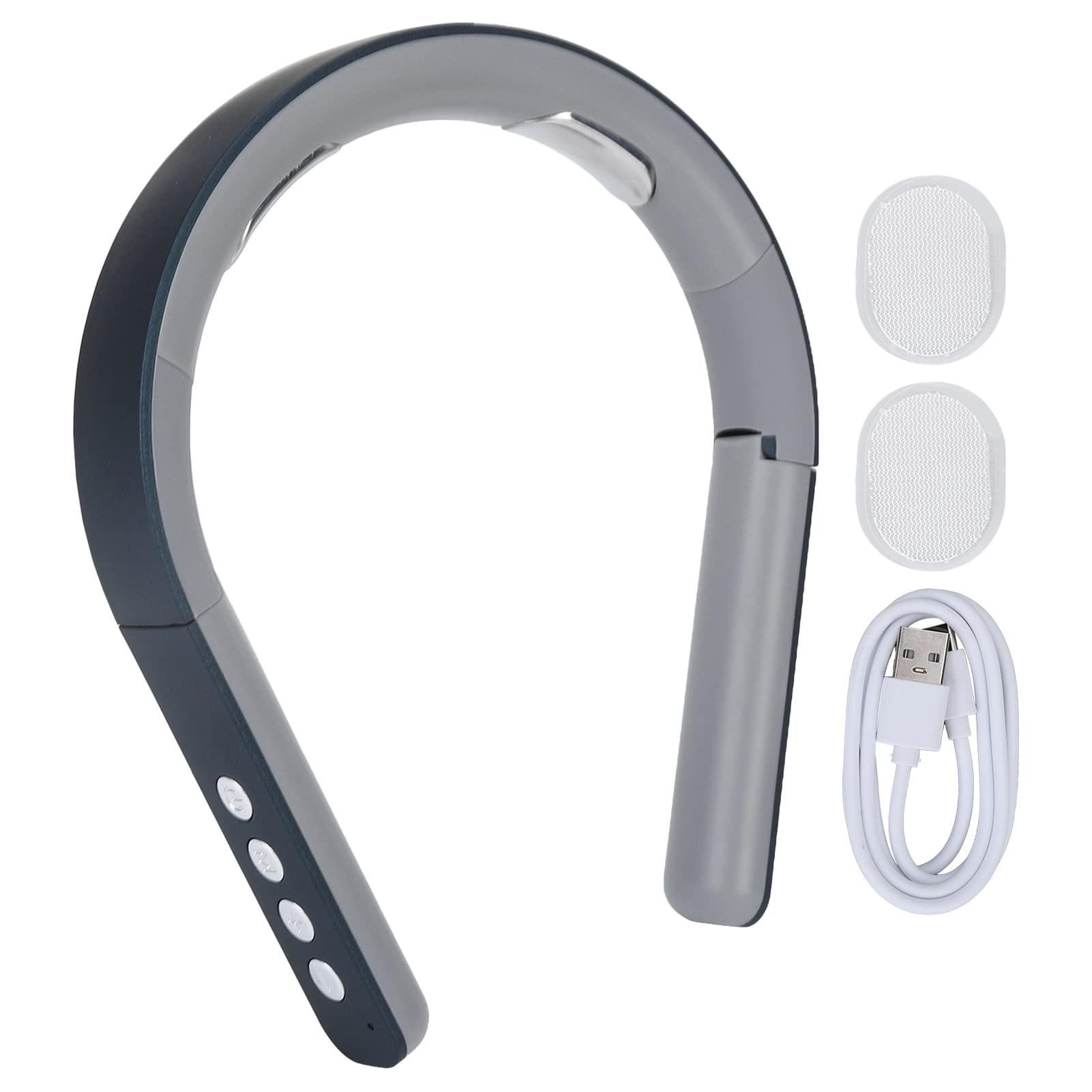 Rengu Intelligent Neck Massager, Soothing Portable Powerful Intelligent Neck Massage Instrument for Men for Office (Blue)