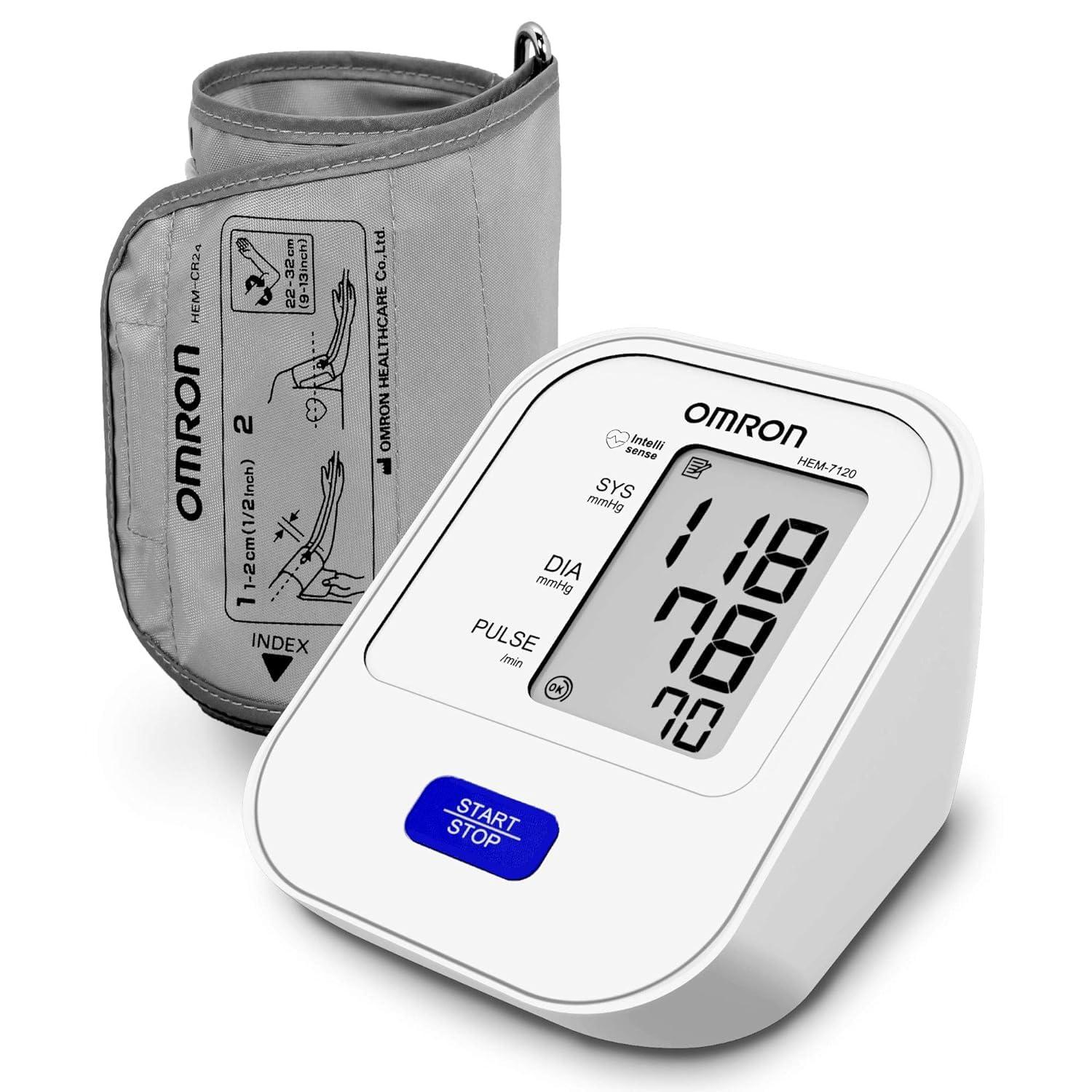 Omron Omron HEM 7120 Fully Automatic Digital Blood Pressure Monitor With Intellisense Technology For Most Accurate Measurement - Arm Circumference (22-32Cm)